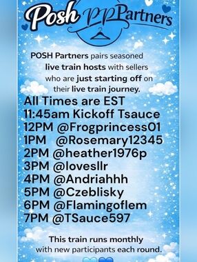 4/4 UNLISTED POSH PARTNERS. As Is & Desc'd In Live Show. You Are Not Alone🦩💕